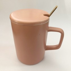 Mug con tapa y cucharilla 12x11,5x8,5